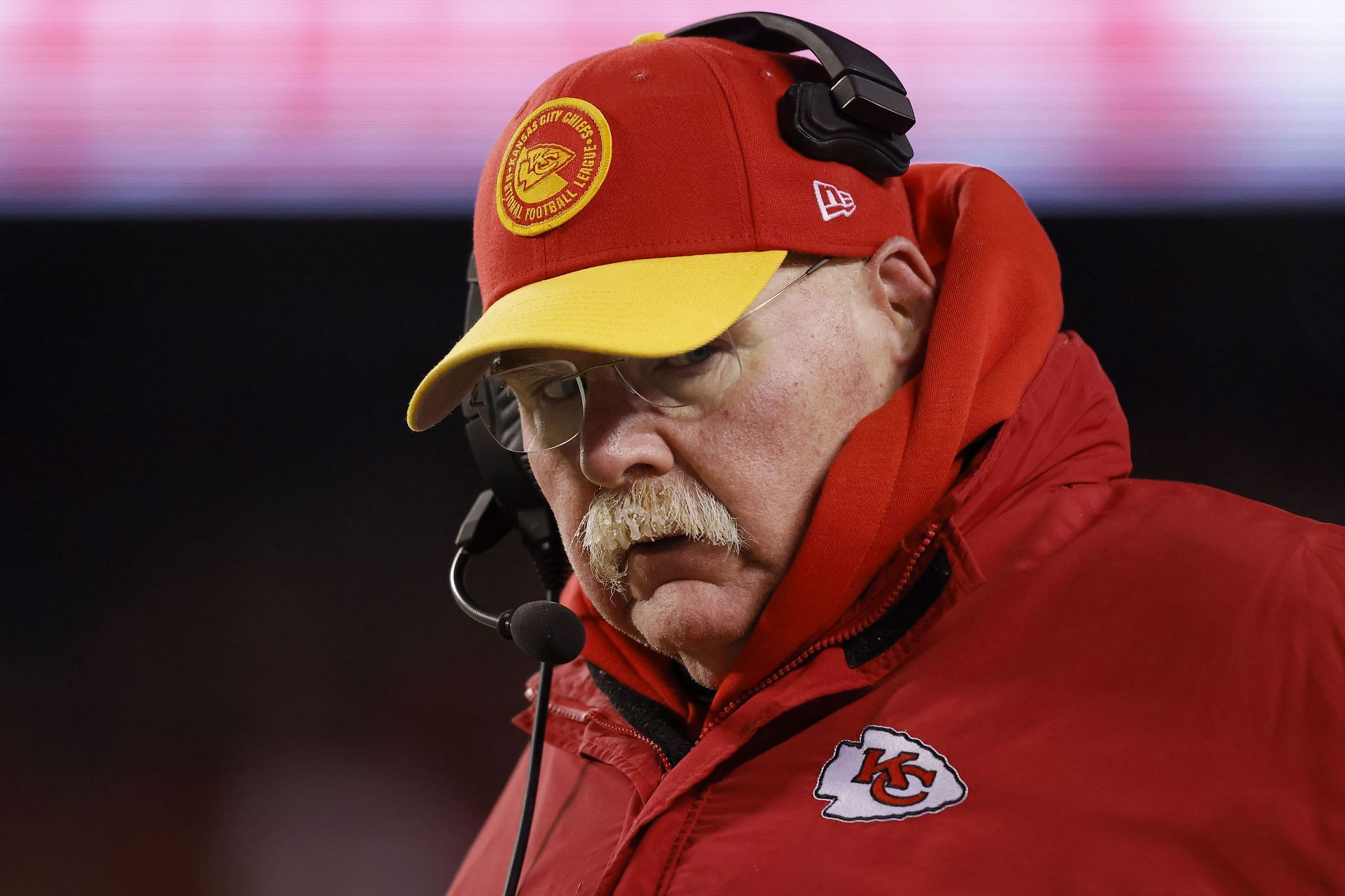 Andy Reid at AFC Wild Card Playoffs - Miami Dolphins v Kansas City Chiefs