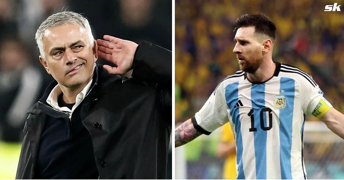 Jose Mourinho (left) and Lionel Messi