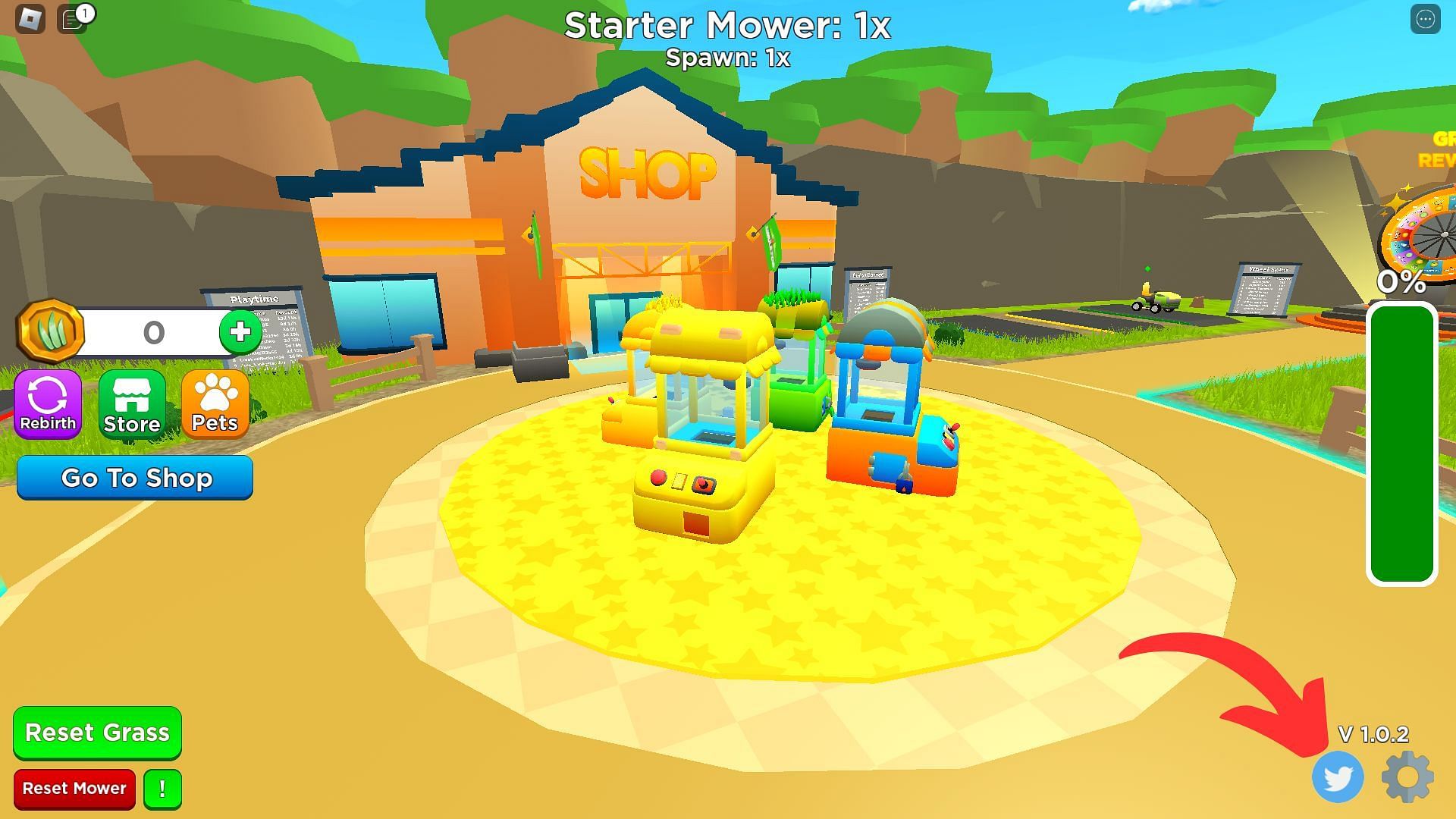 How to redeem codes for Lawn Mower Simulator (Image via Roblox and Sportskeeda)