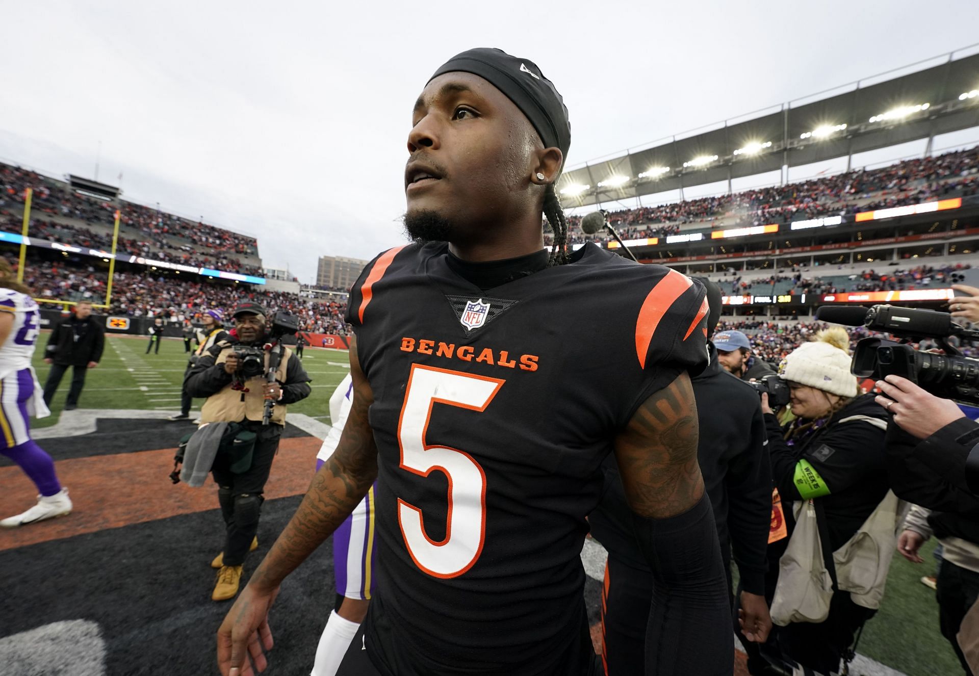 Tee Higgins at Minnesota Vikings v Cincinnati Bengals