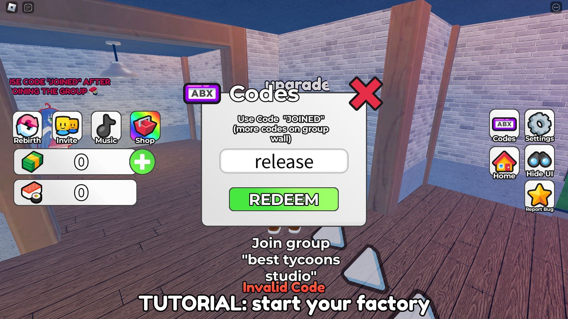 Troubleshooting codes for Make Sushi and Prove Dad Wrong (Image via Roblox)