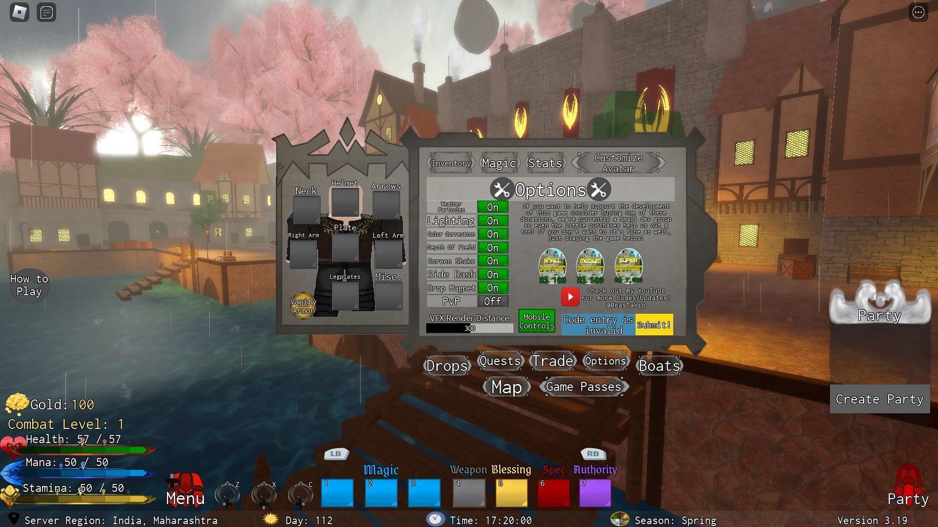 Troubleshooting codes for Legends Re:Written (Image via Roblox)