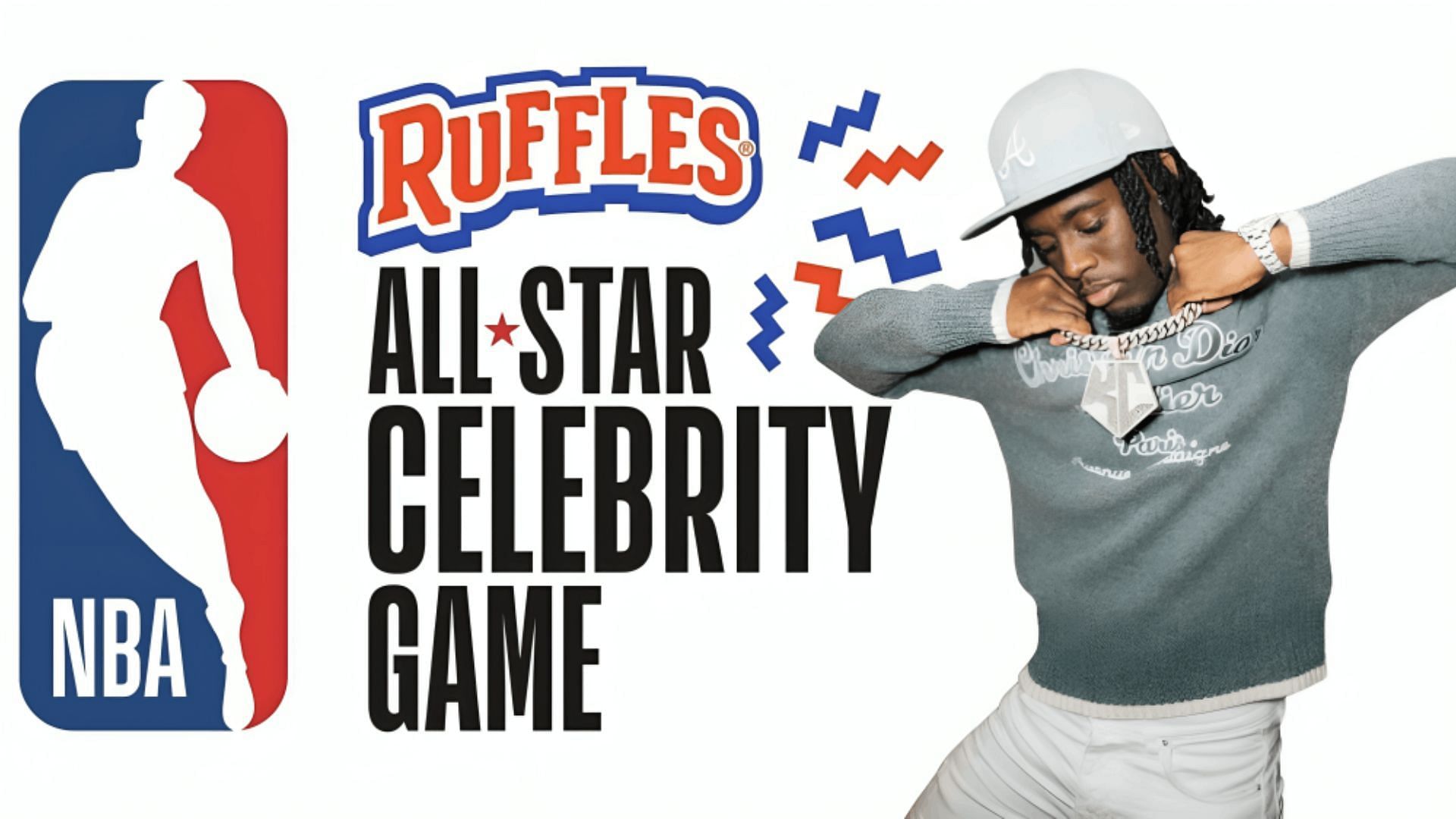 Kai Cenat has been confirmed for the upcoming Ruffles NBA All-Star Celebrity match. (Image via KaiCenat/X and ESPNPressRoom)