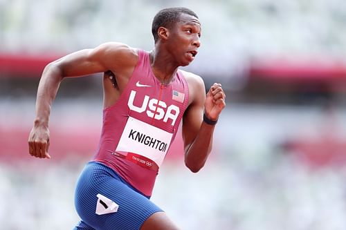 Erriyon Knighton competes in round one of the men's 200m heats on day eleven of the Tokyo 2020 Olympic Games at Olympic Stadium on August 03, 2021, in Tokyo, Japan. (Photo by Patrick Smith/Getty Images)