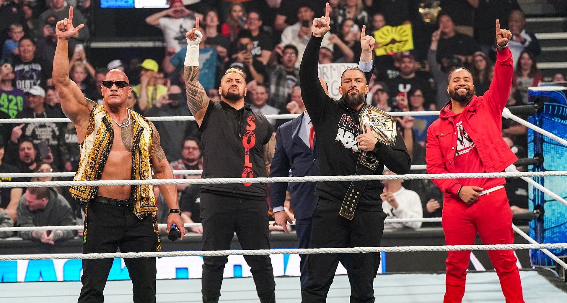 The Rock joined The Bloodline on WWE SmackDown last week