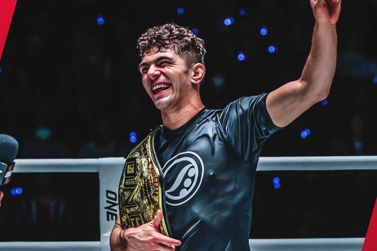 Mikey Musumeci celebrates after win | Image credit: ONE Championship