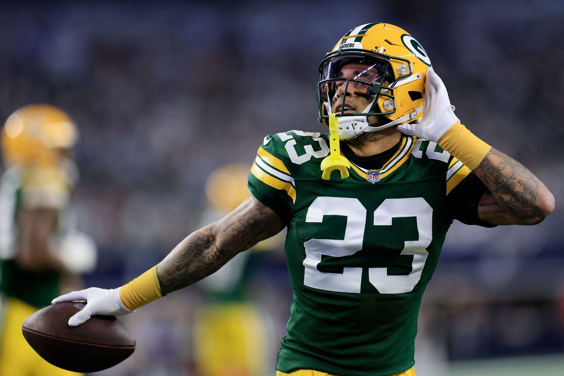 Jaire Alexander: NFC Wild Card Playoffs - Green Bay Packers v &lt;a href=&#039;https://www.sportskeeda.com/nfl/dallas-cowboys&#039; target=&#039;_blank&#039; rel=&#039;noopener noreferrer&#039;&gt;Dallas Cowboys&lt;/a&gt;