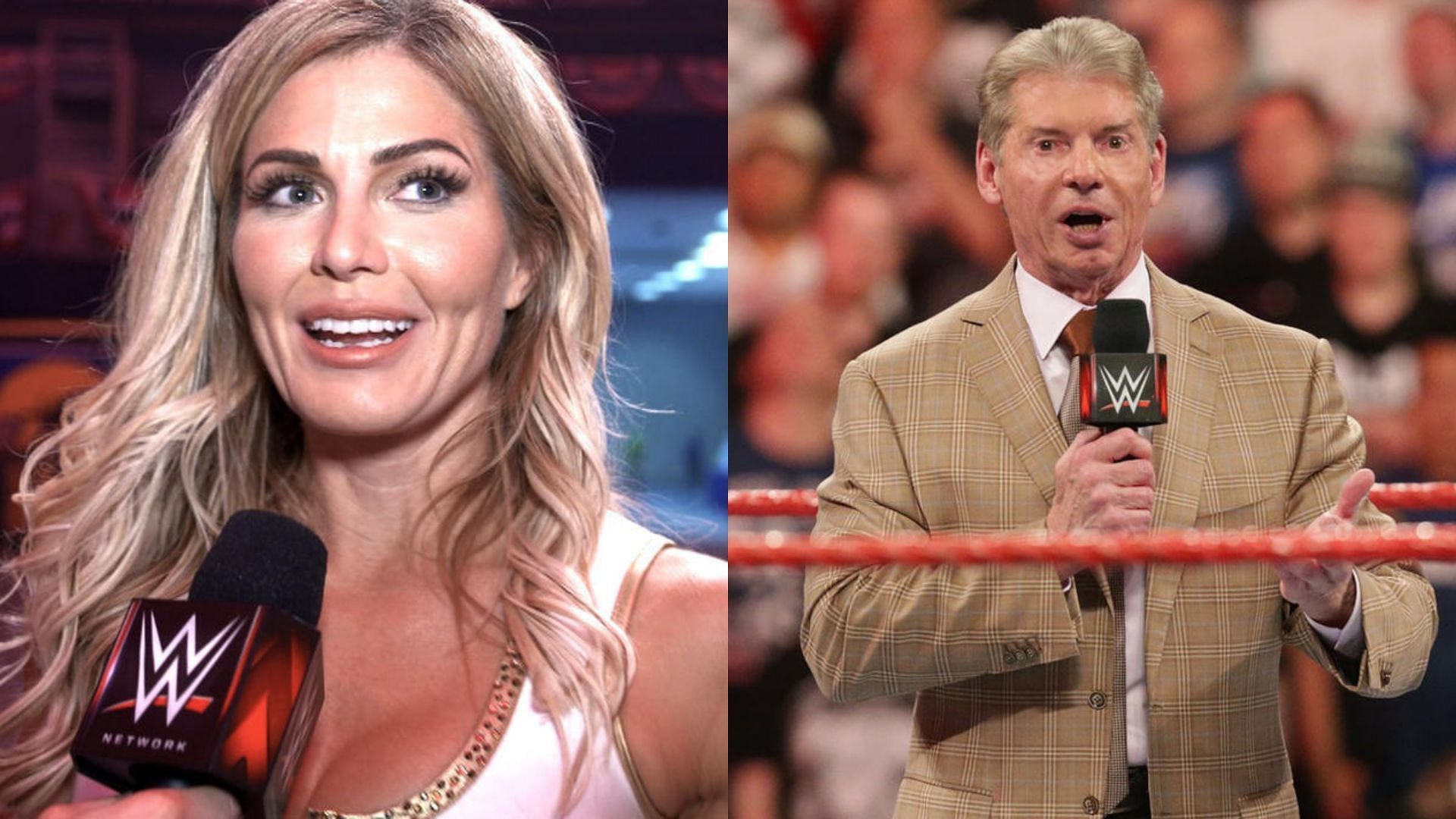 Torrie Wilson and Vince McMahon.