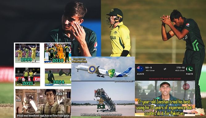 "Pitaji mai knockout mein AUS se firse haar gaya"- Top 10 funny memes after Pakistan's loss vs Australia in semi-final of 2024 Under 19 World Cup