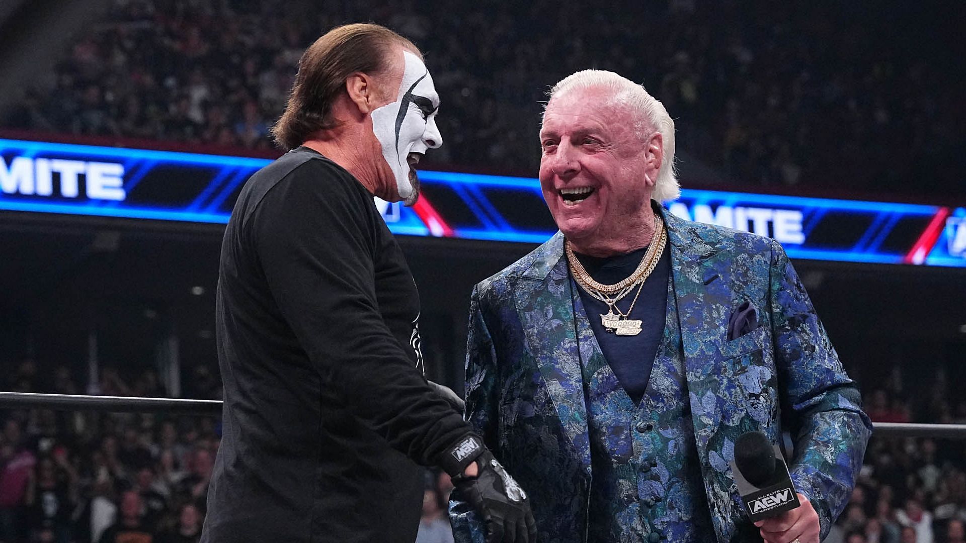 The Icon and The Nature Boy share the ring (image credit: All Elite Wrestling)