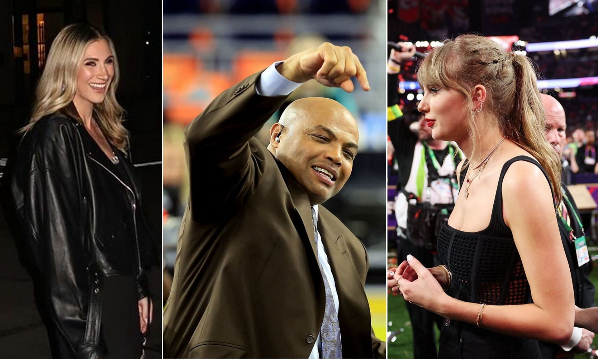 Kristen Saban (left), Charles Barkley (middle), Taylor Swift (right)