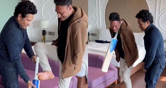 कश्मीर के 'स्पेशल क्रिकेटर' से सचिन तेंदुलकर ने की खास मुलाकात, दिल छूने वाला वीडियो आया सामने