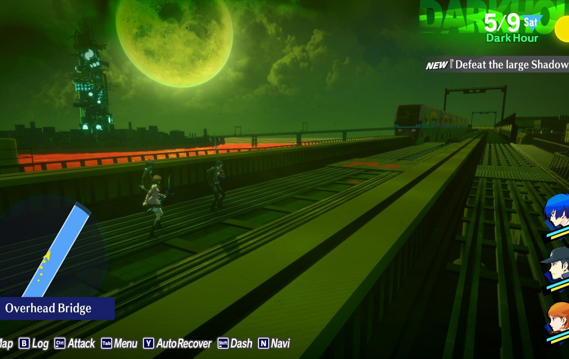 The rail tracks which takes you to the fight with the Priestess in Persona 3 Reload