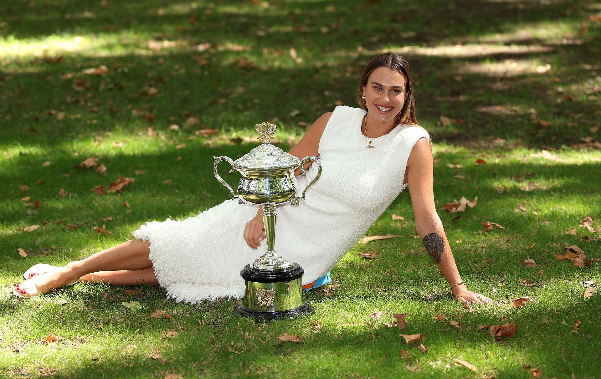 Aryna Sabalenka at the 2024 Australian Open Womens Champion Media Opportunity