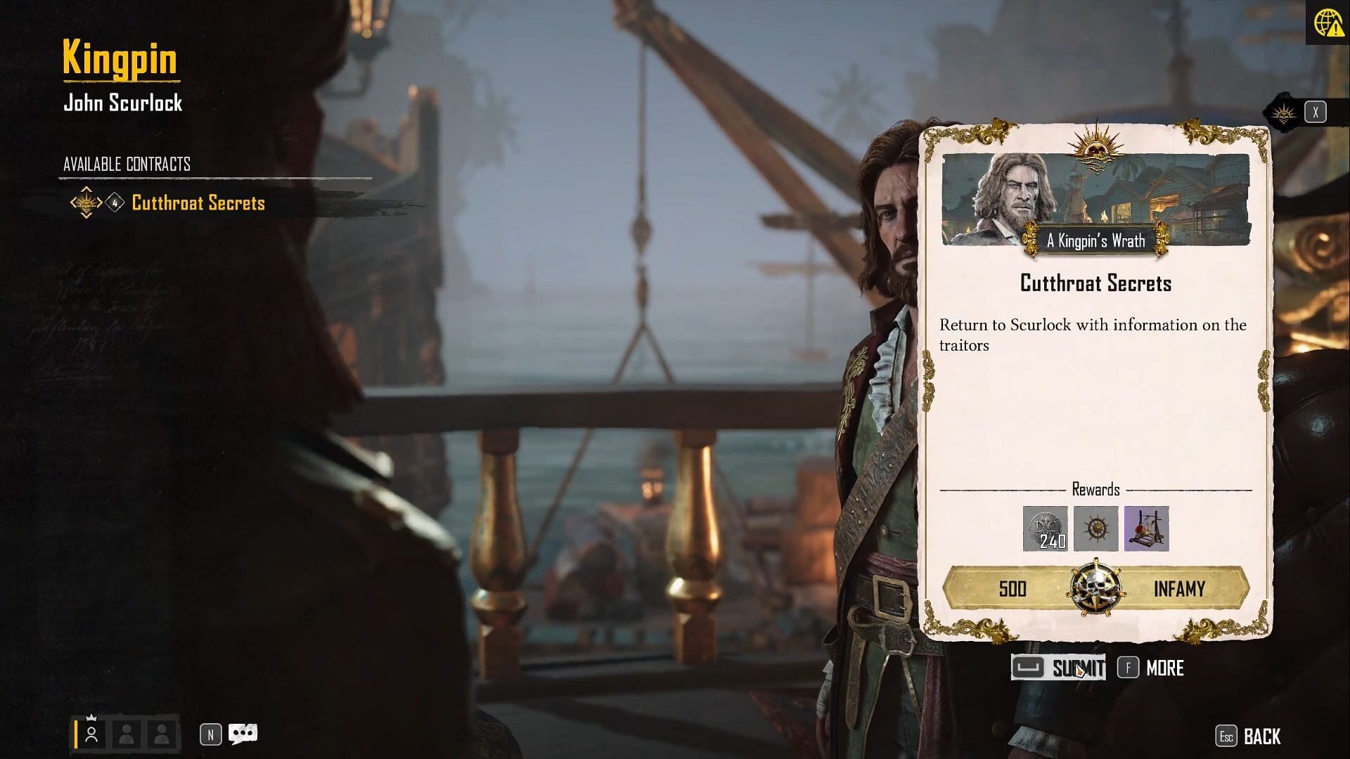 Report back to Scurlock (Image via YouTube/Game Trailers &amp; Guides)