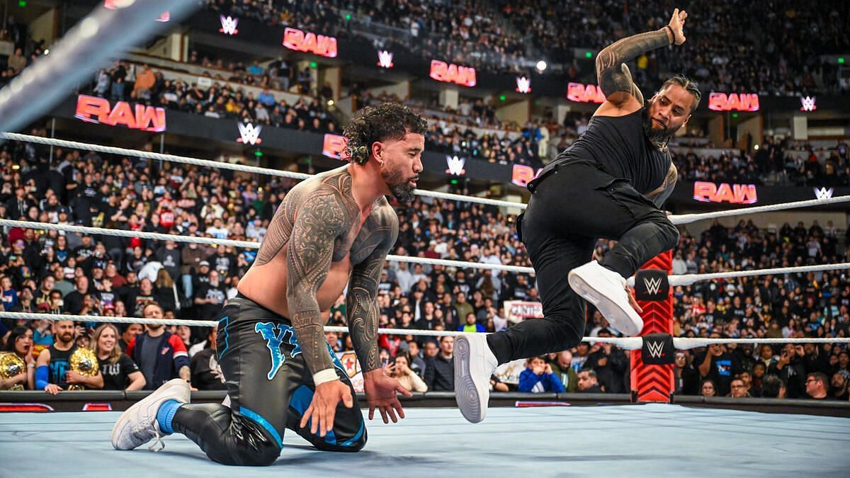 Jey Uso was attacked by Jimmy Uso on WWE RAW. 