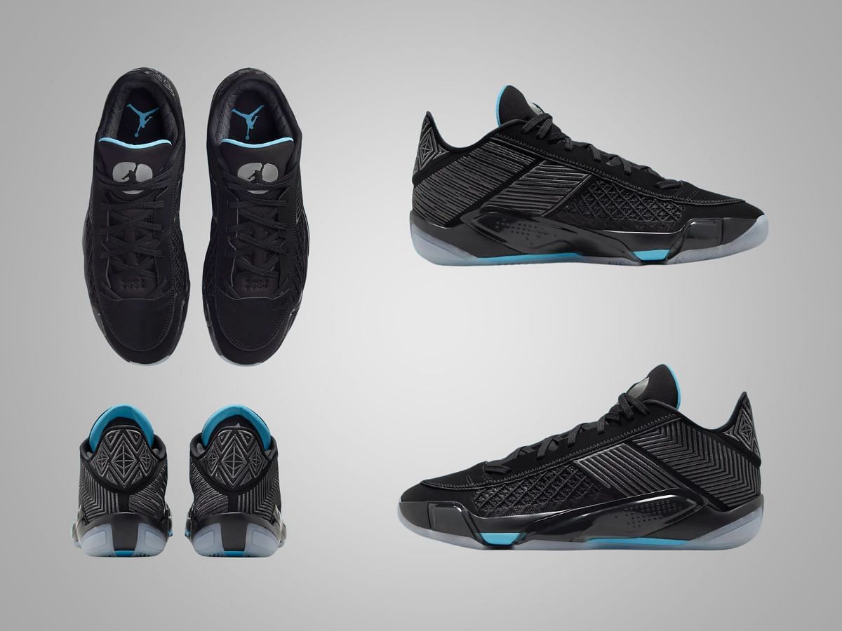 closer look at the Air Jordan 38 Low sneakers (Image via YouTube/@inboxtogo)