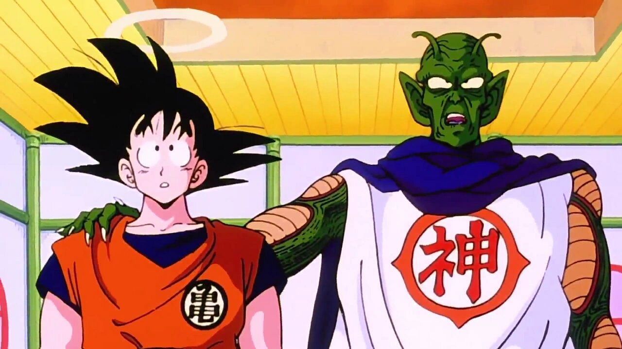 Goku and Kami in the Saiyan saga (Image via Toei Animation).