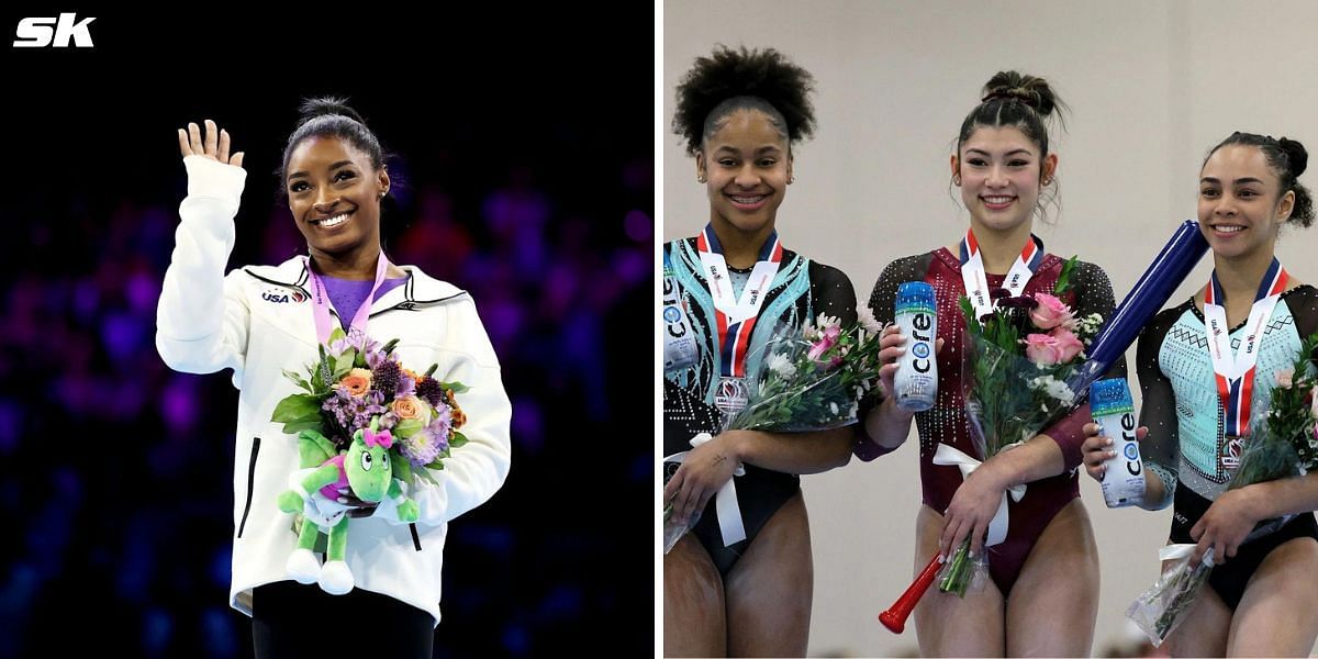 Simone Biles reacted after witnessing the impressive routines of the female gymnasts at the Winter Cup 2024