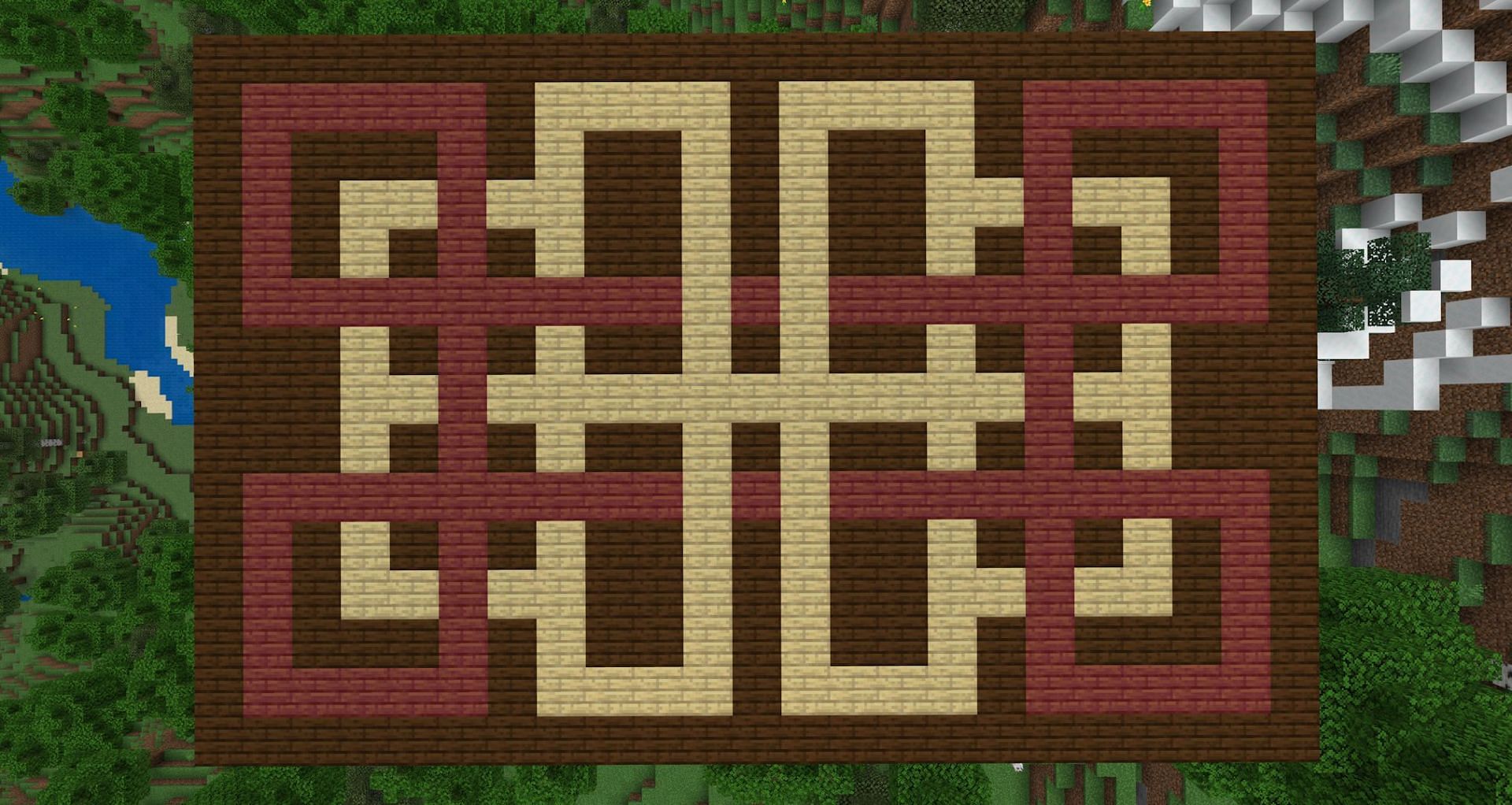 An example floor with a double knot (Image via Mojang)