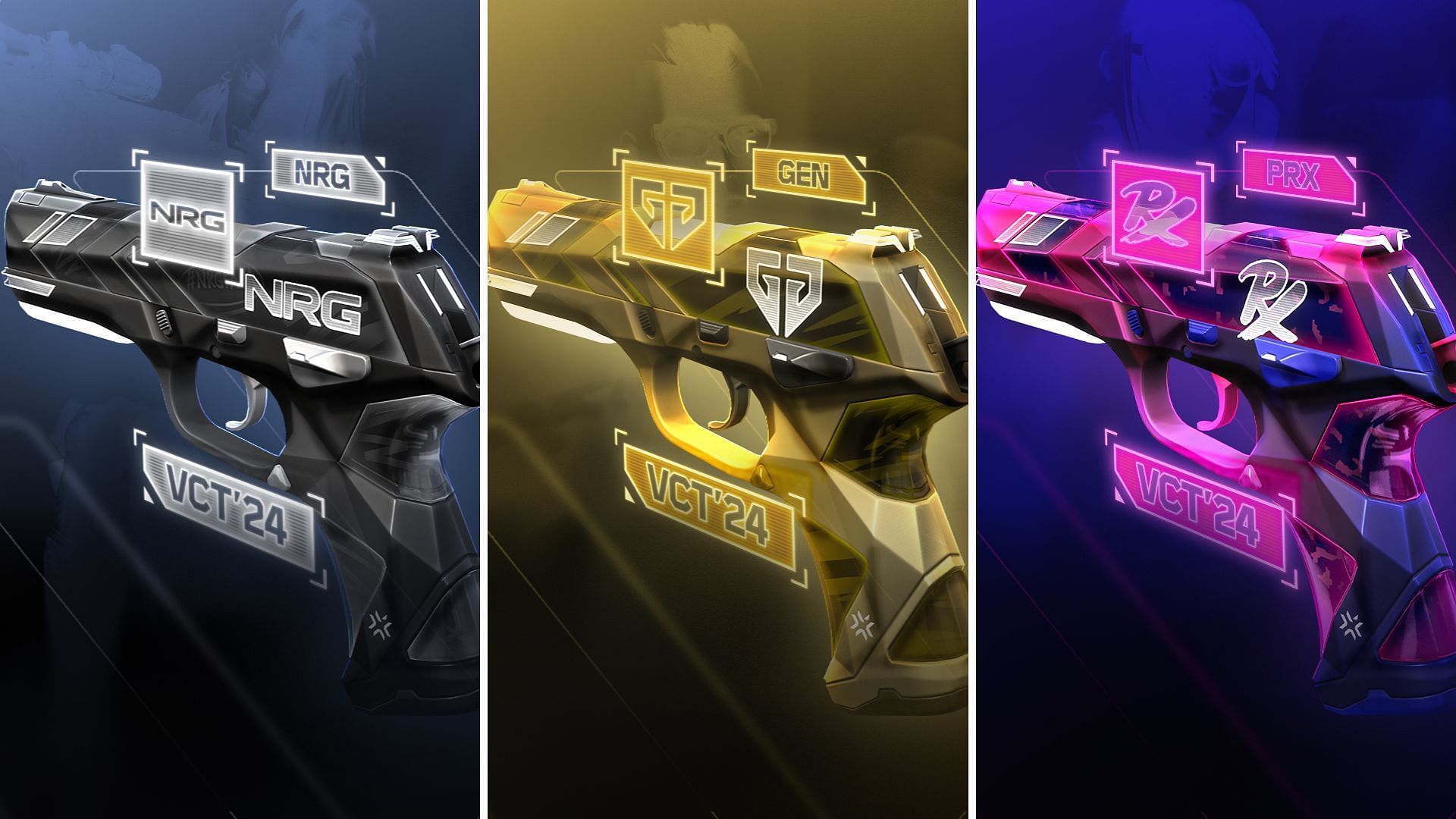 All the Classic skins included in the VCT Team Capsules (Image via Riot Games)