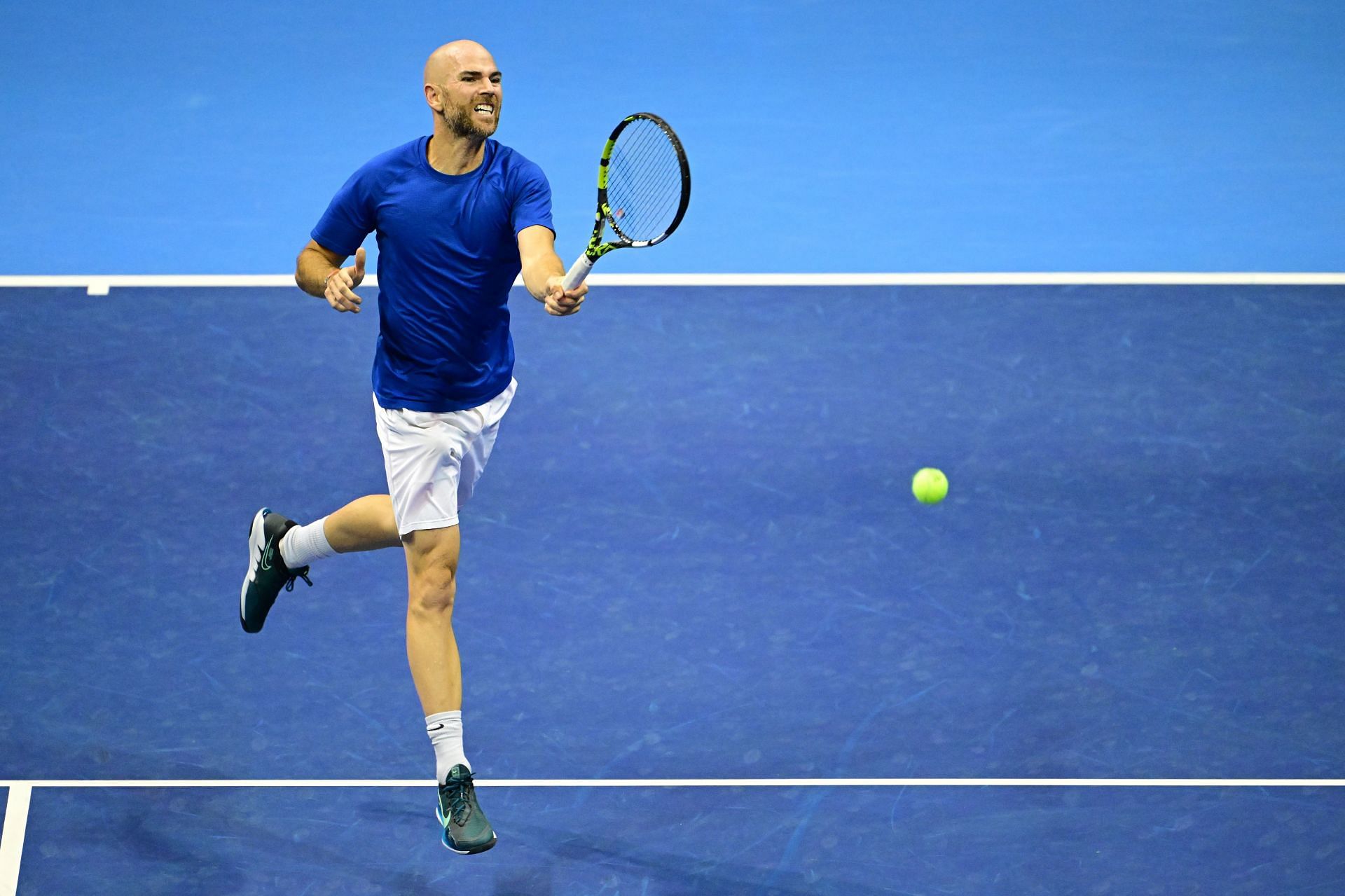 Adrian Mannarino during Chinese Taipei v France - 2024 Davis Cup Qualifiers: Day 1