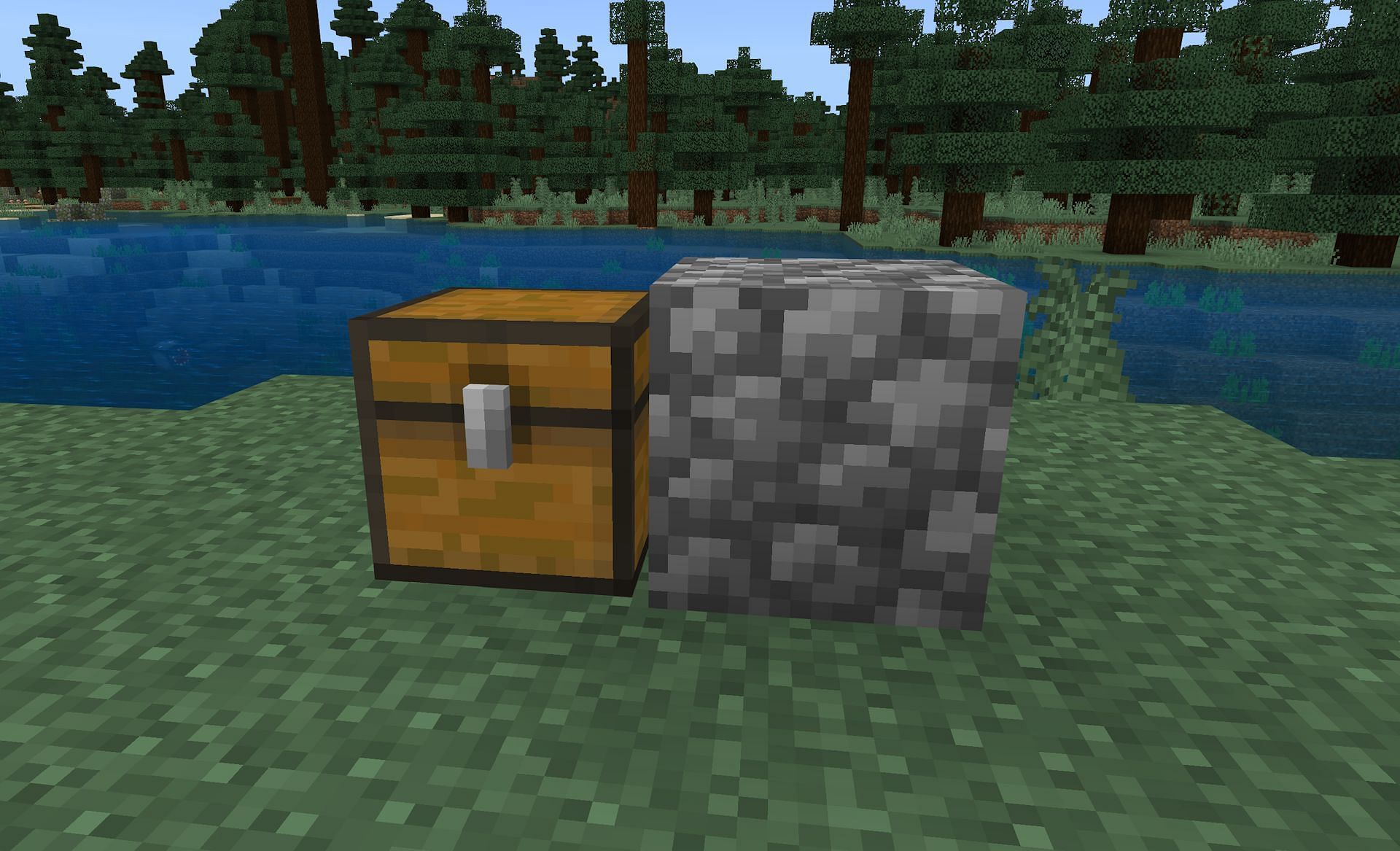 The duplication glitch has a comedically simple setup (Image via Mojang)