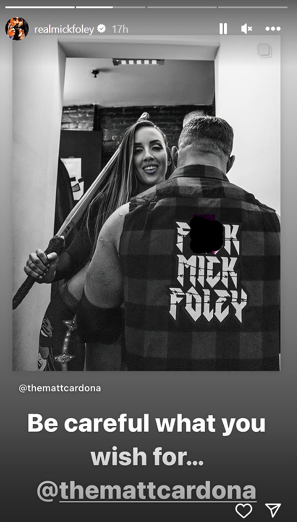 Mick Foley responds to Matt Cardona on Instagram