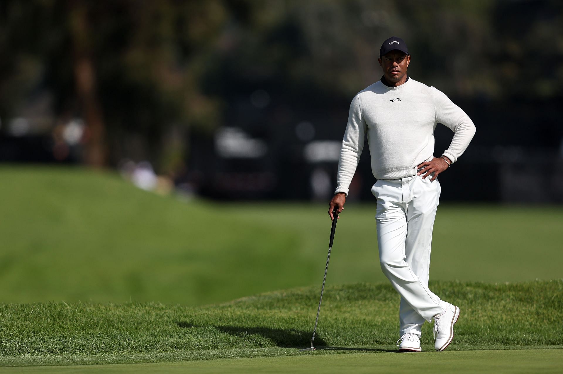 Did Tiger Woods get injured during round 1 of 2024 Genesis Invitational