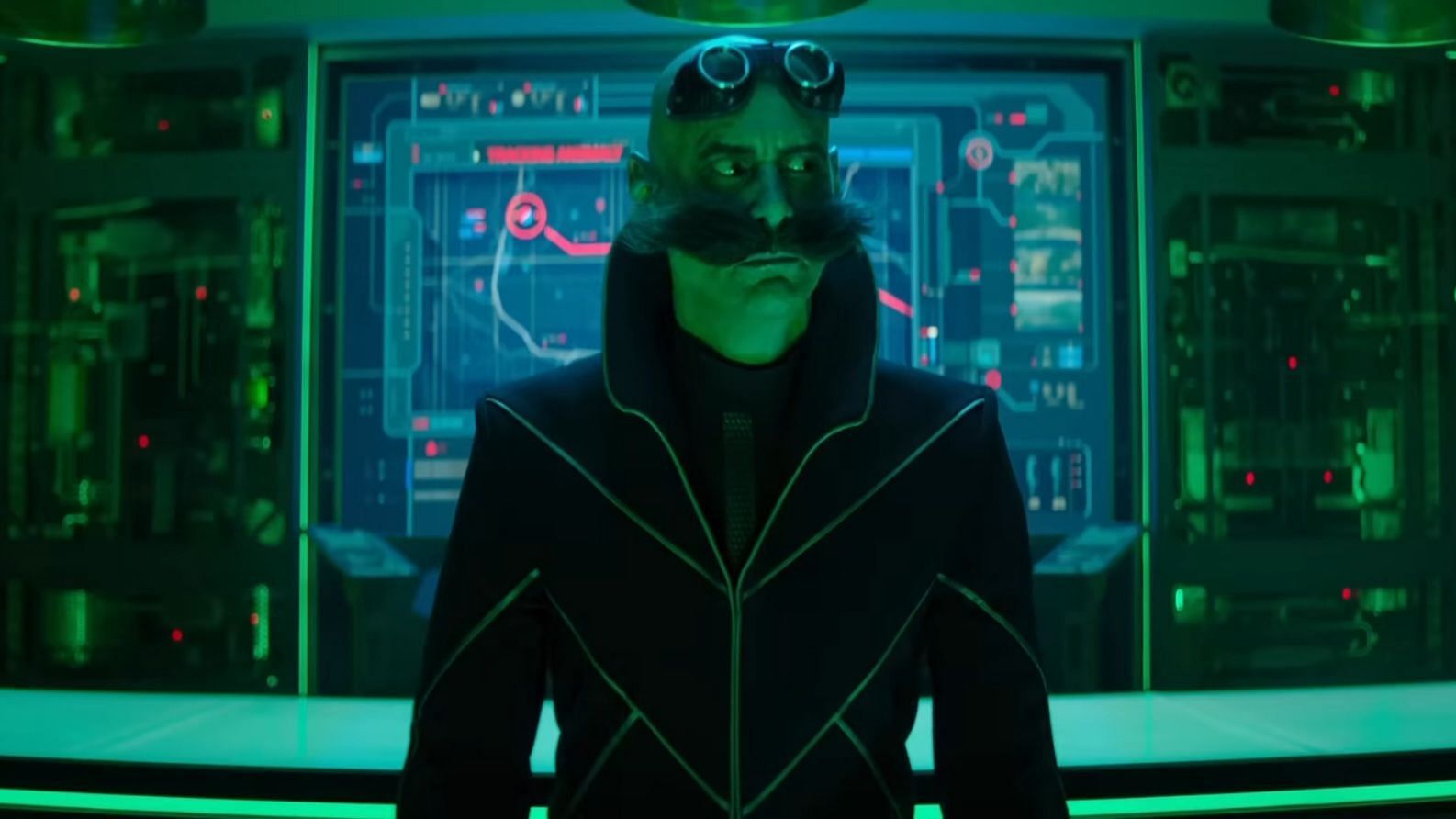 Jim Carrey as Dr. Robotnik (Image via Paramount Pictures, Sonic the Hedgehog 2 Trailer, 01:19)