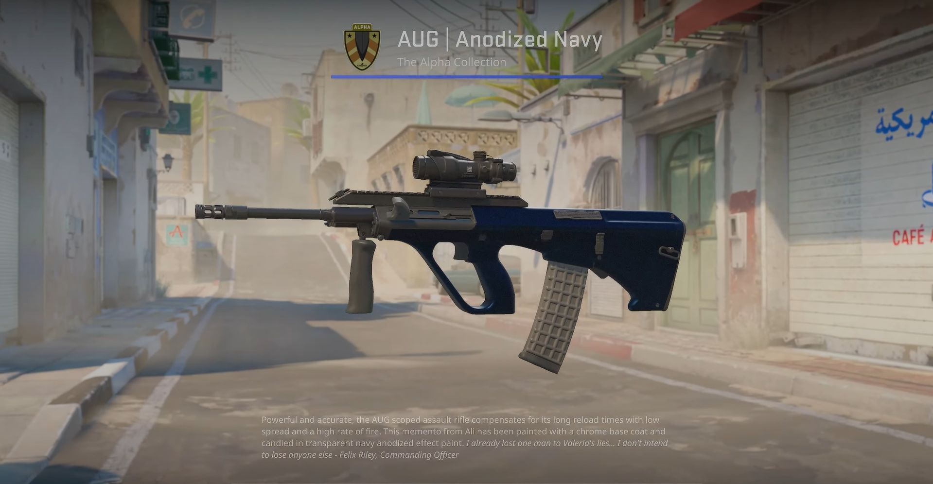 AUG Anodized Navy (Image via Valve || YouTube/covernant)