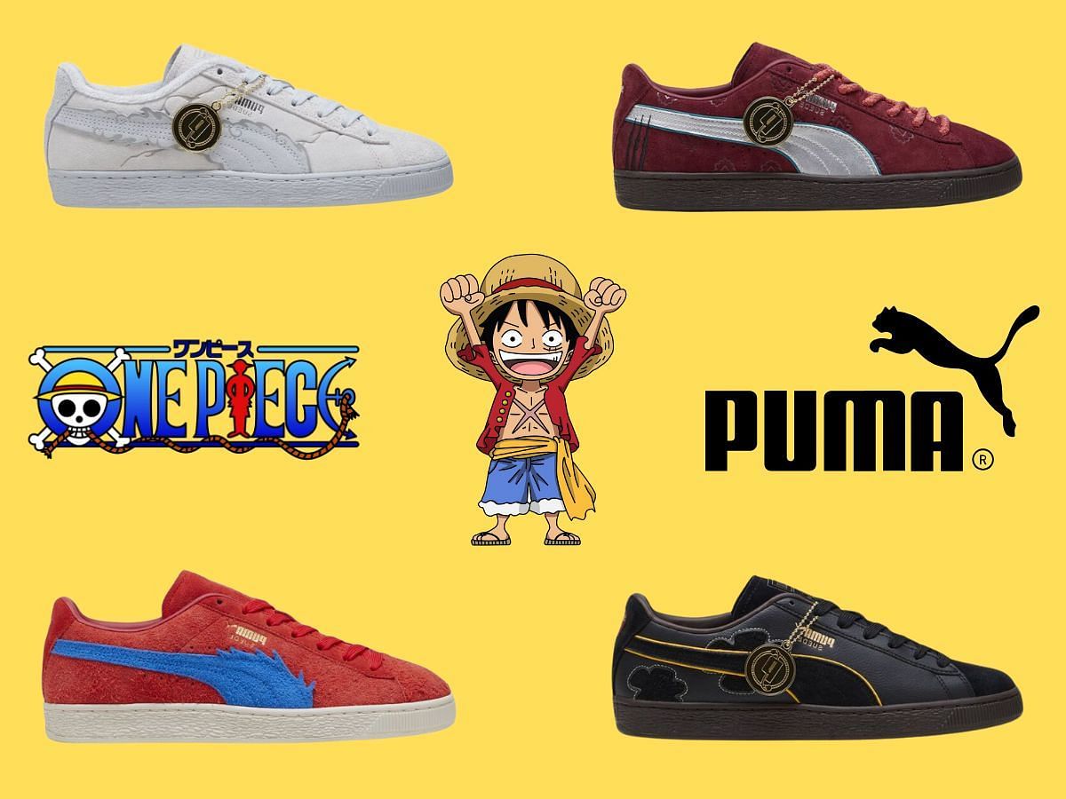 One Piece x Puma Suede collection (Image via Twitter/@AndyCollectz)