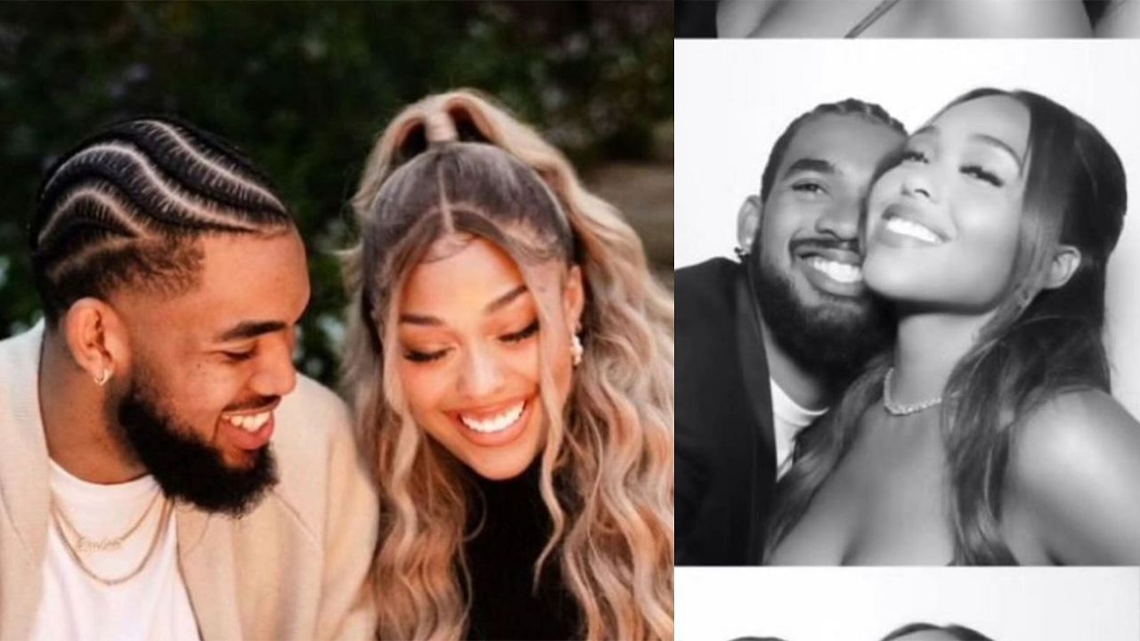 Jordyn Woods shows off photos with boyfriend Karl-Anthony Towns