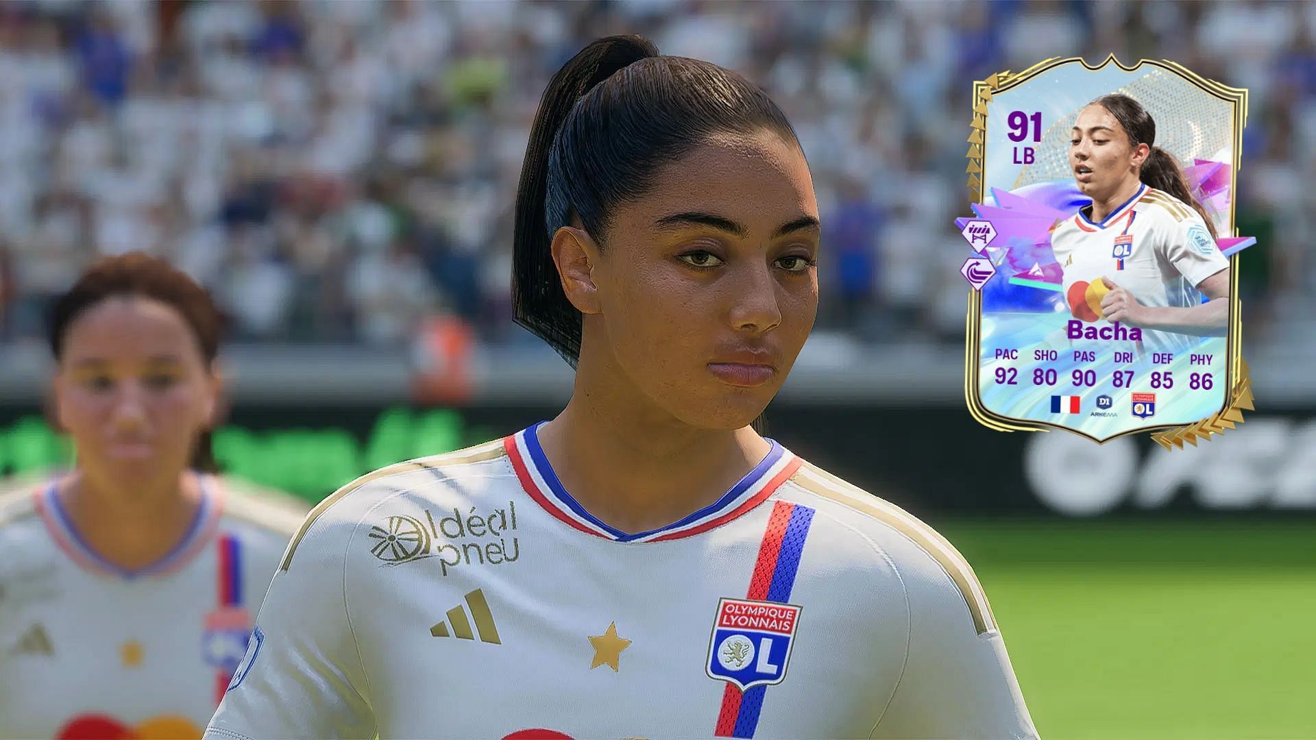 Selma Bacha has the highest shot power in the EA FC 24 Future Star roster (Image via EA Sports)