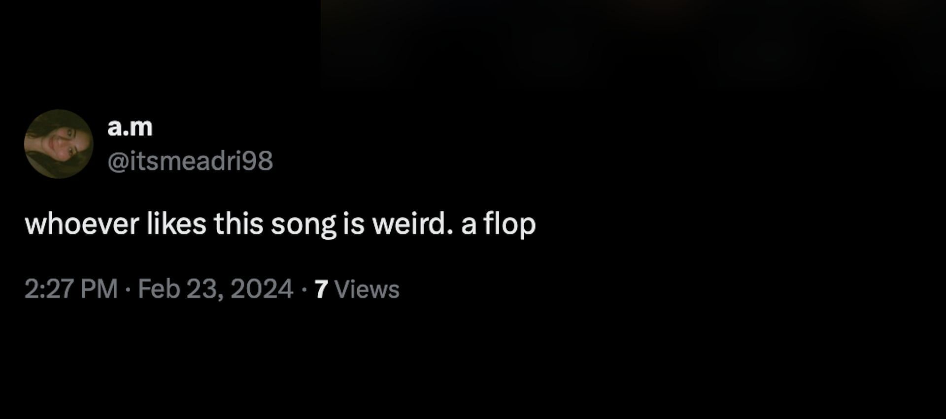 A critic reacts to the &#039;Love On&#039; music video on X (Image via X/@itsmeadri98)