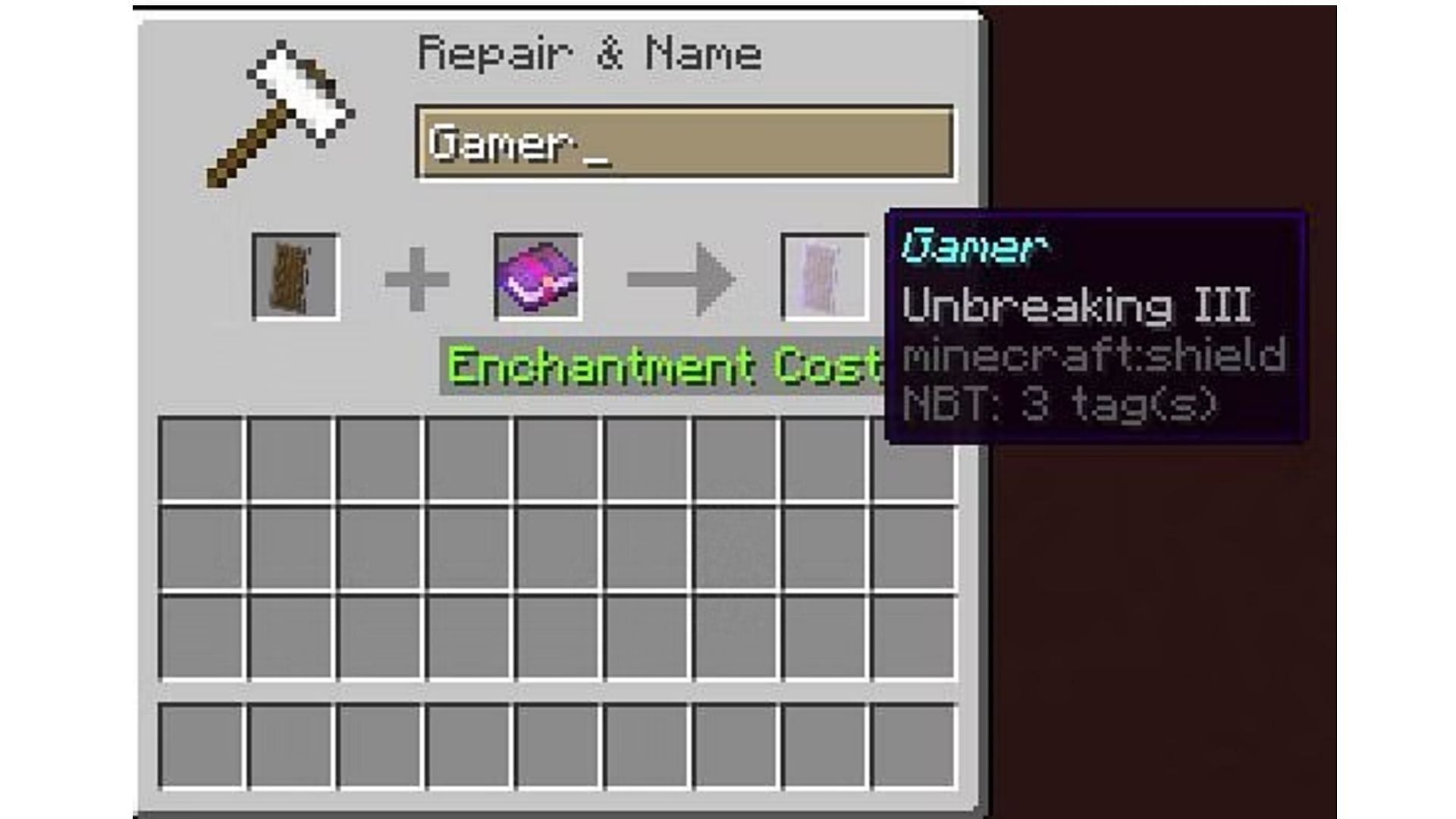 Unbreaking can be placed on a player&#039;s equipment by using an enchantment table or an anvil (Image via Mojang Studios)