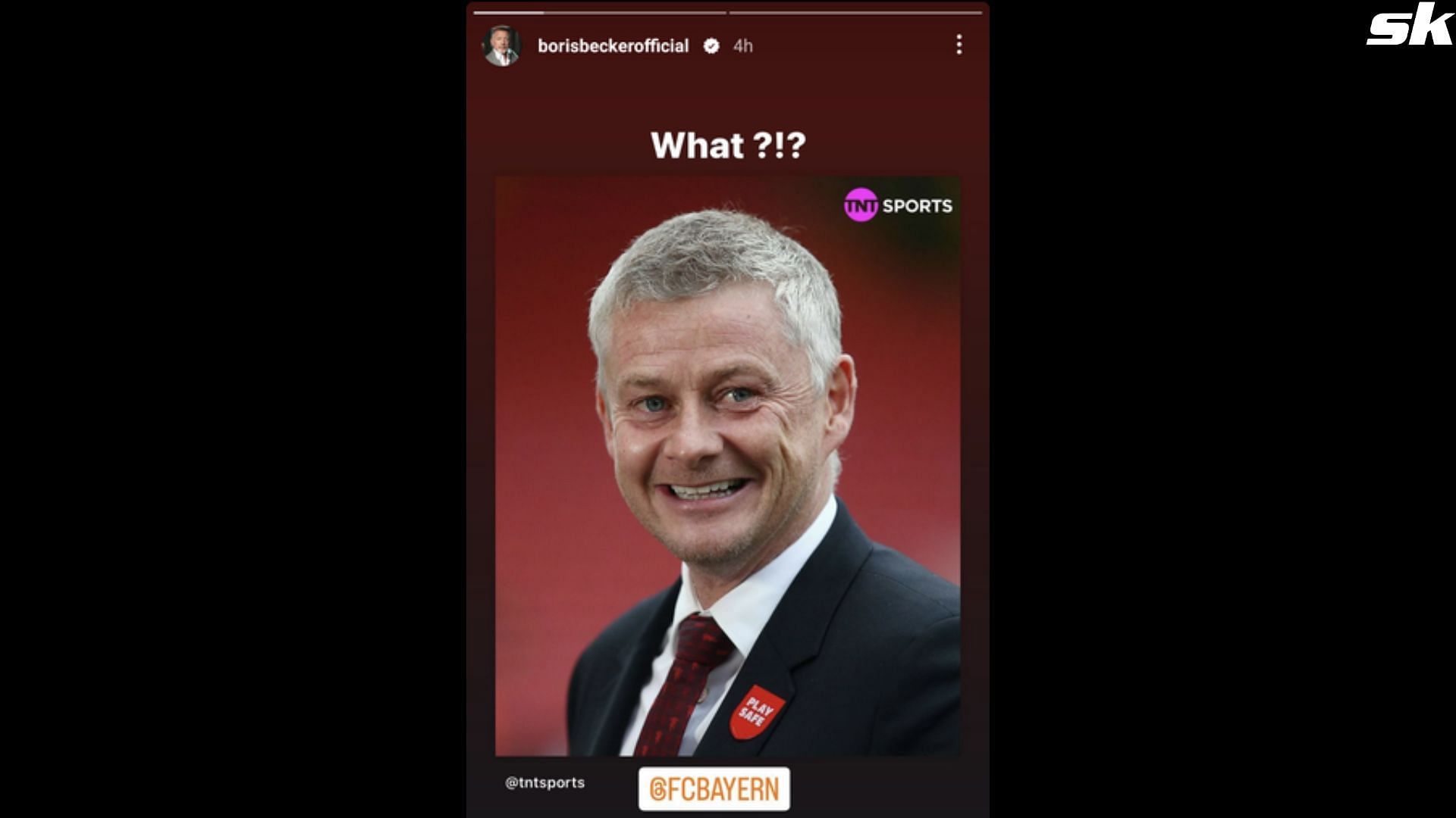 Boris Becker reacts to speculations of Ole Gunnar Solskjaer taking over as interim manager of Bayern Munich