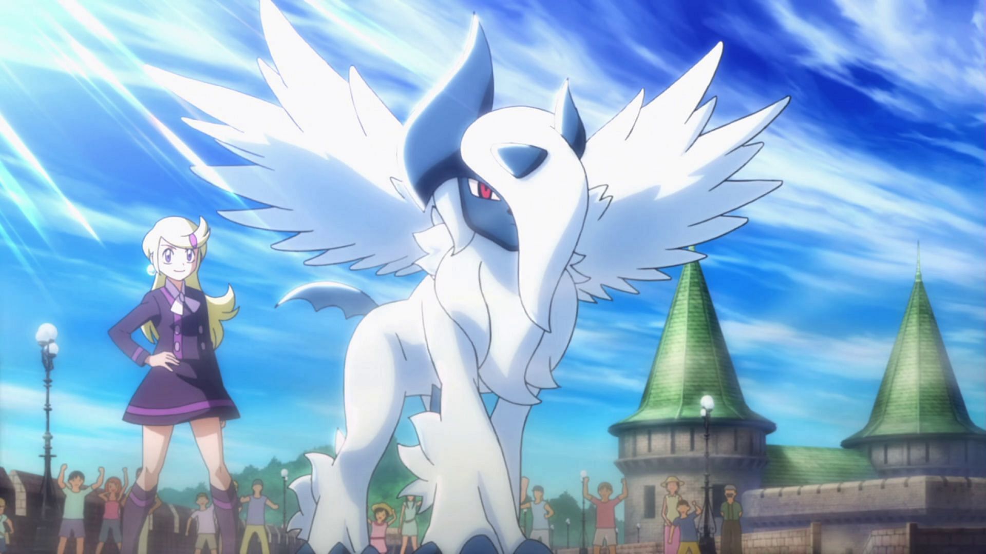 Mega Absol in the anime (Image via TPC)