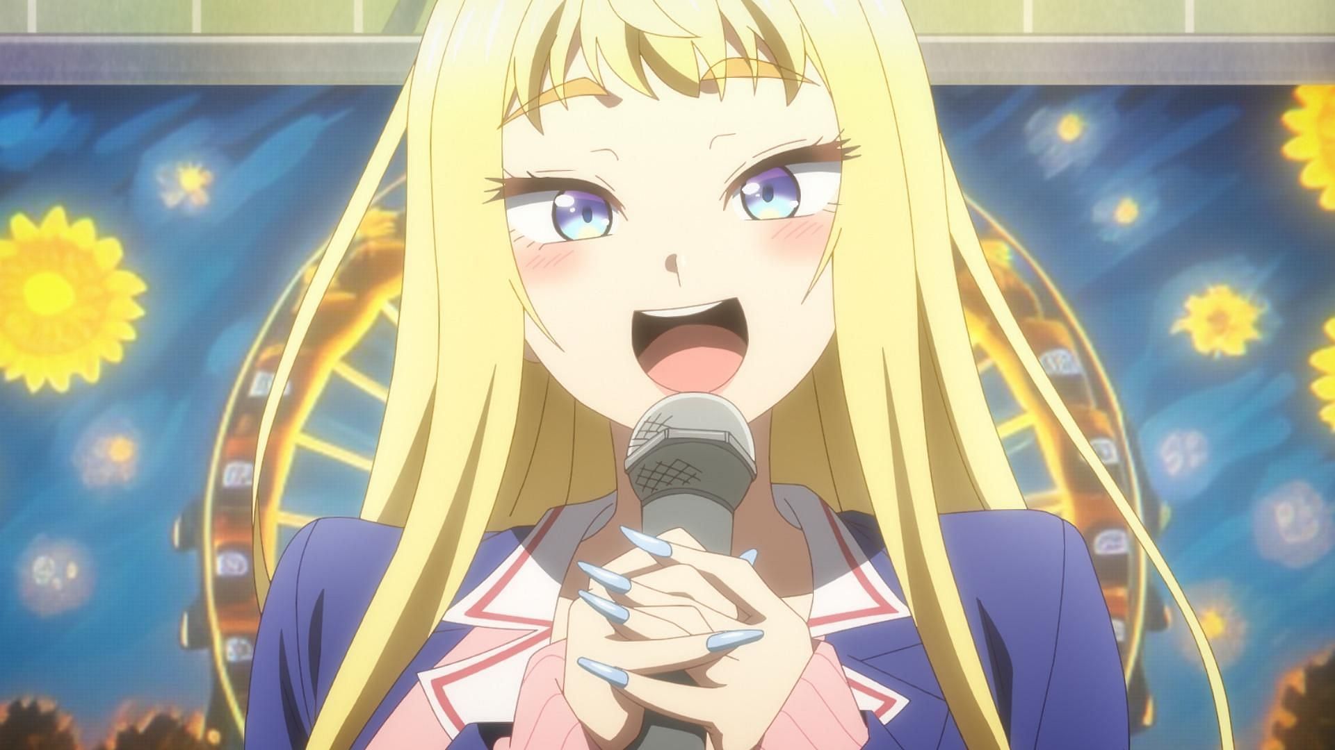 Minami singing at the Karaoke (Image via Silver Link and Blade)