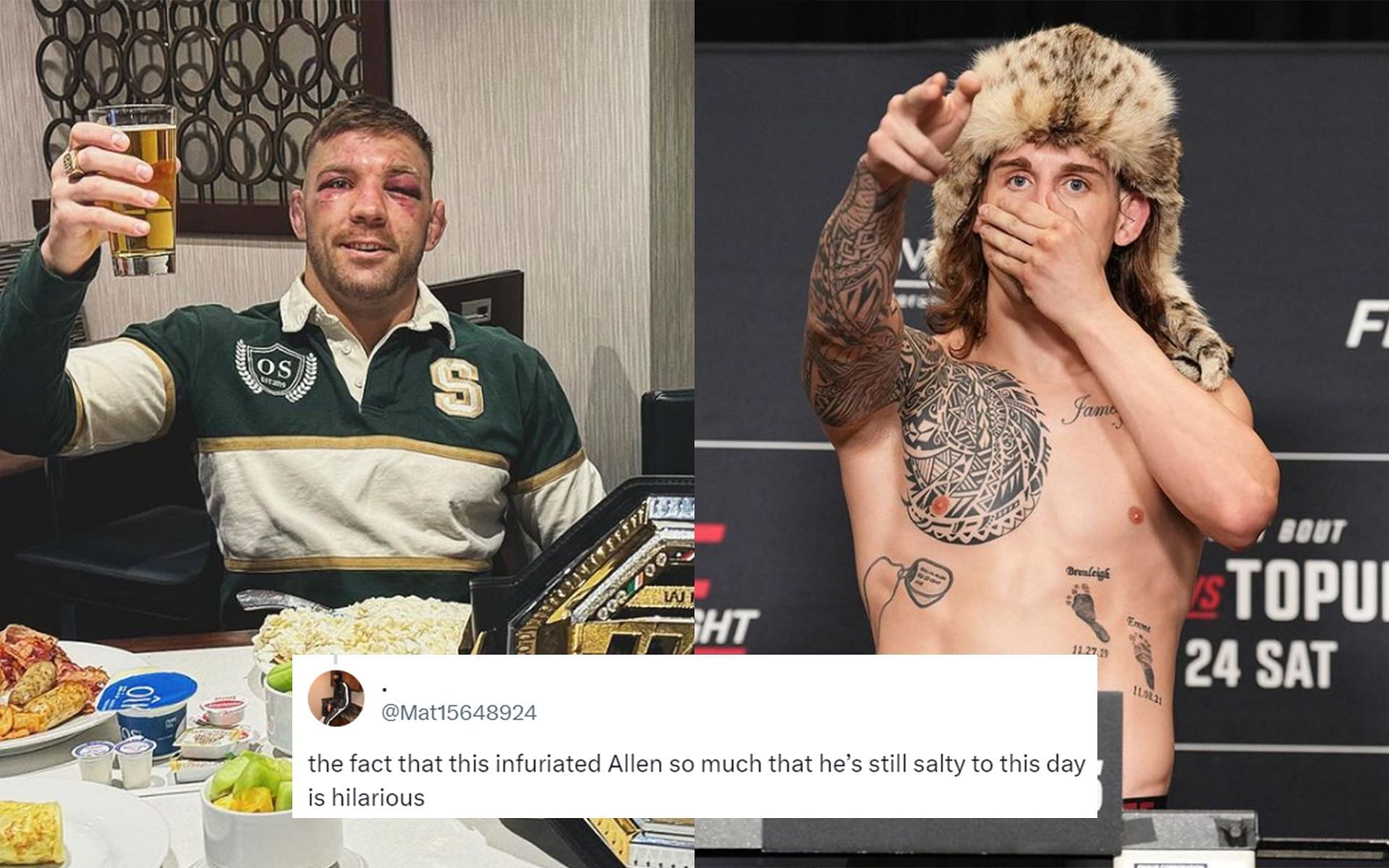 Dricus du Plessis (left) and Brendan Allen (right) share a tense relationship [Images Courtesy: @dricusduplessis and @b_allen185 Instagram]