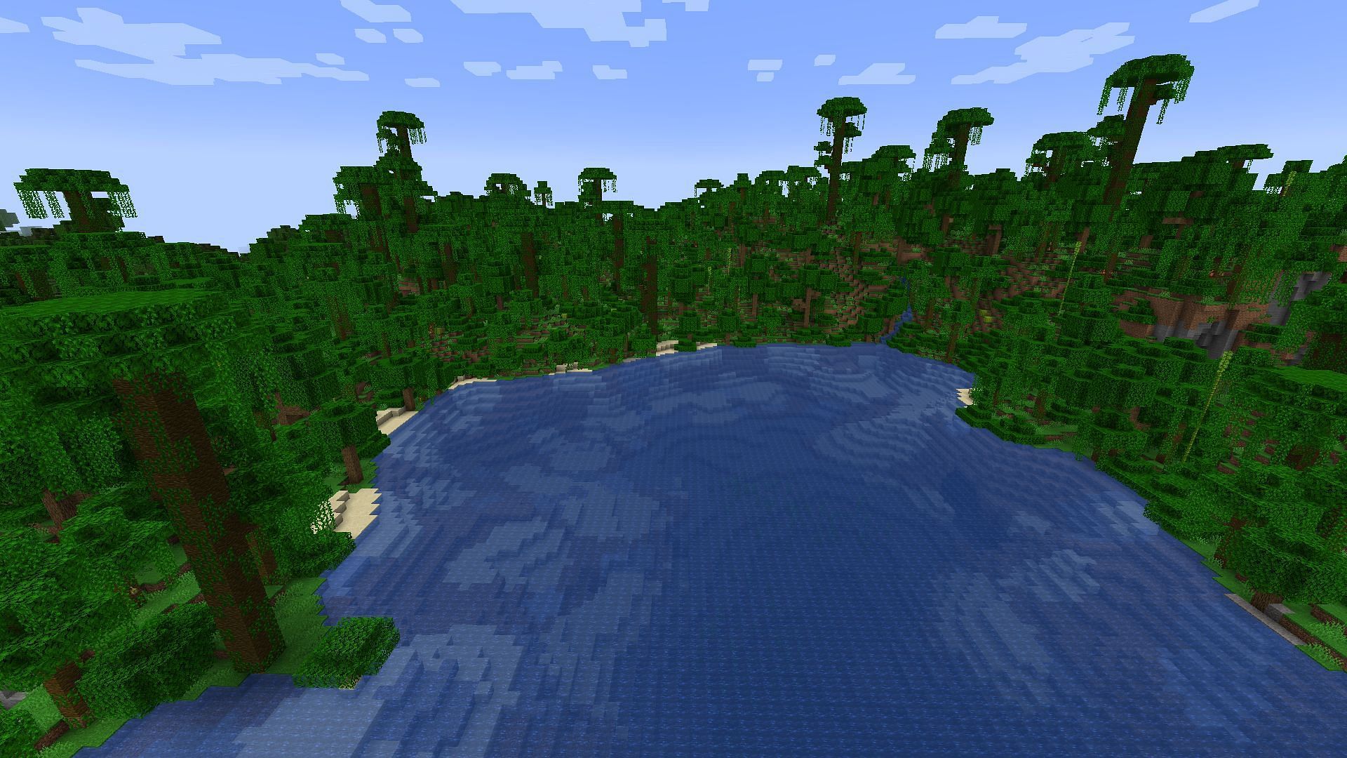 A jungle cove, found near spawn (Image via Mojang)