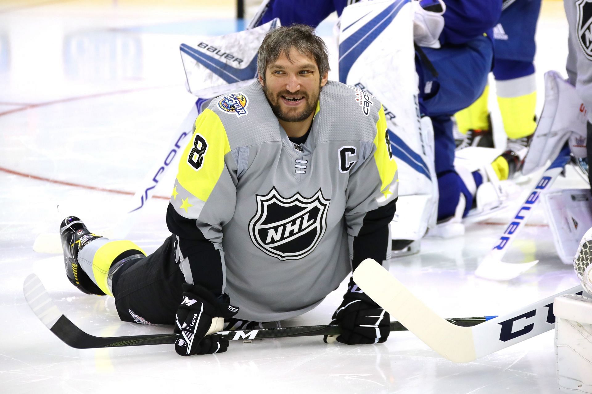 Alex Ovechkin at the 2018 Honda NHL All-Star Game
