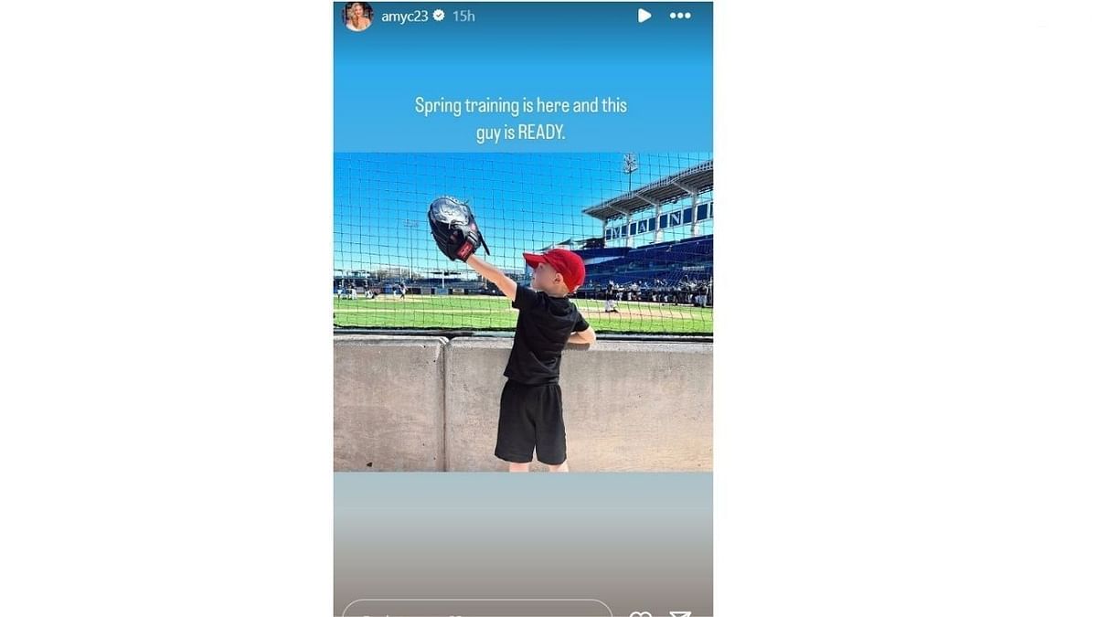 This Guy Is Ready Gerrit Coles Wife Amy Shares Sweet Moment Of Son Caden Enjoying Yankees