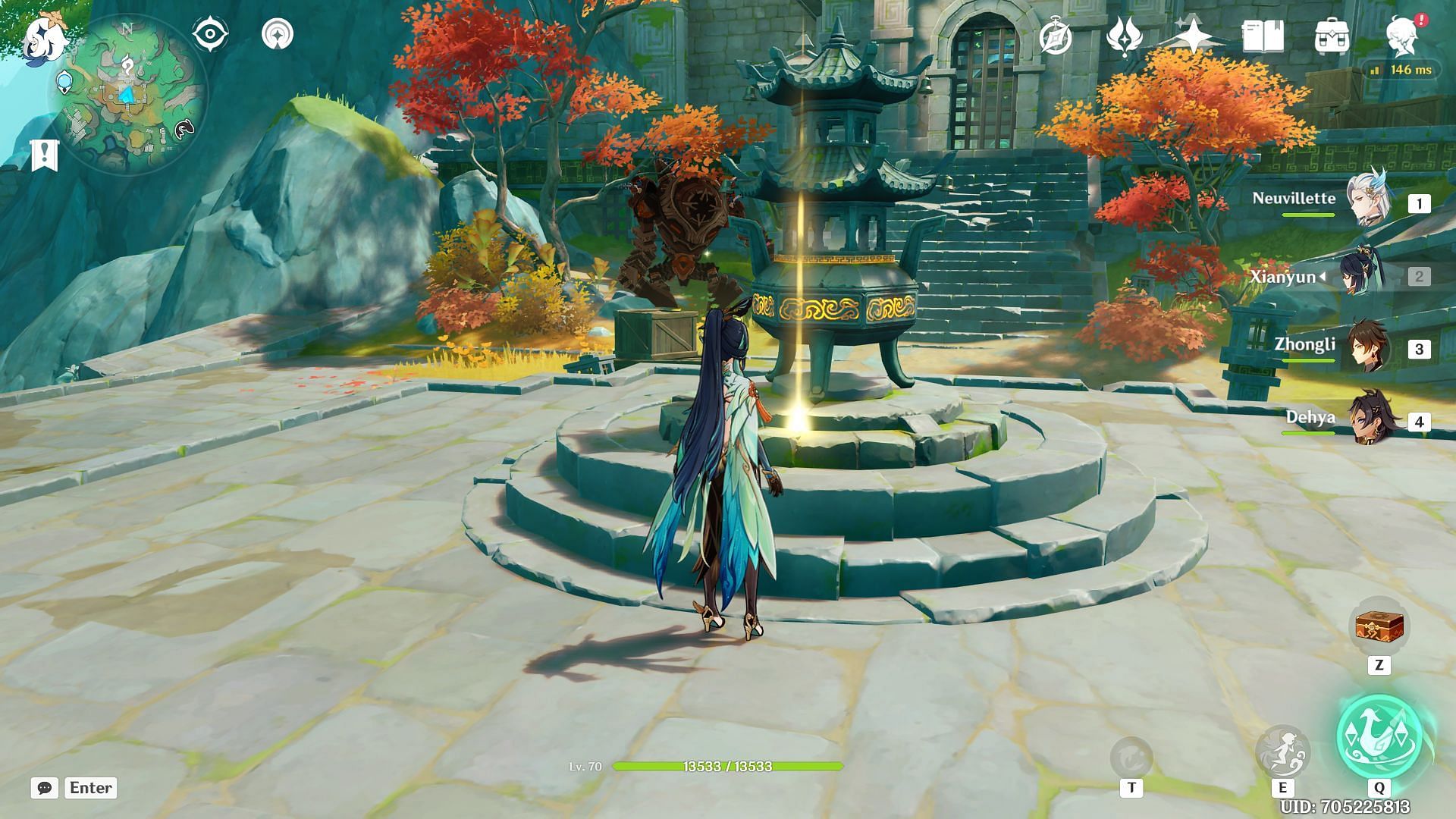 Diffuser at the center of the courtyard (Image via HoYoverse)