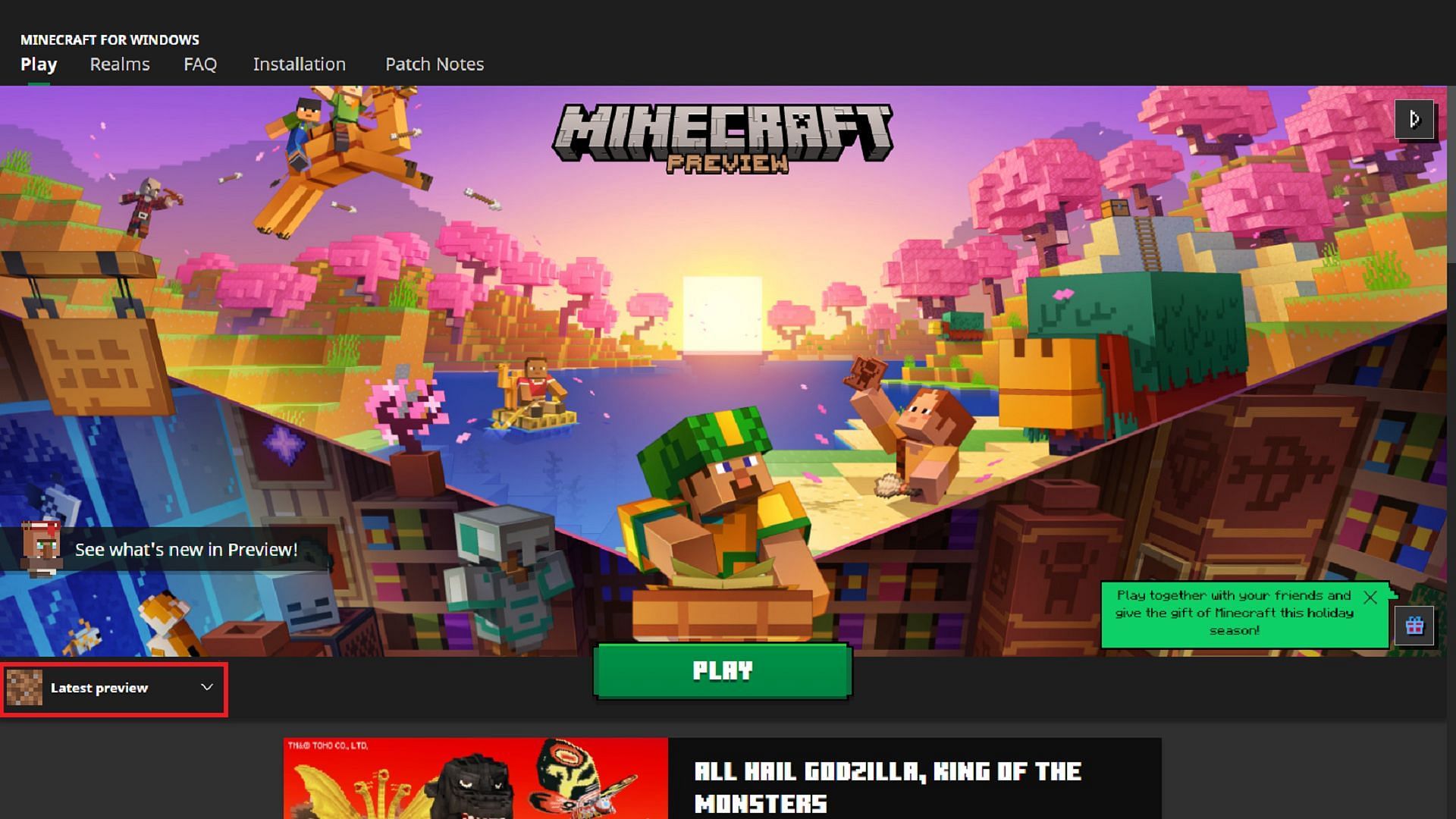 The Minecraft Launcher and Microsoft Store can facilitate preview downloads on Windows PCs (Image via Mojang)
