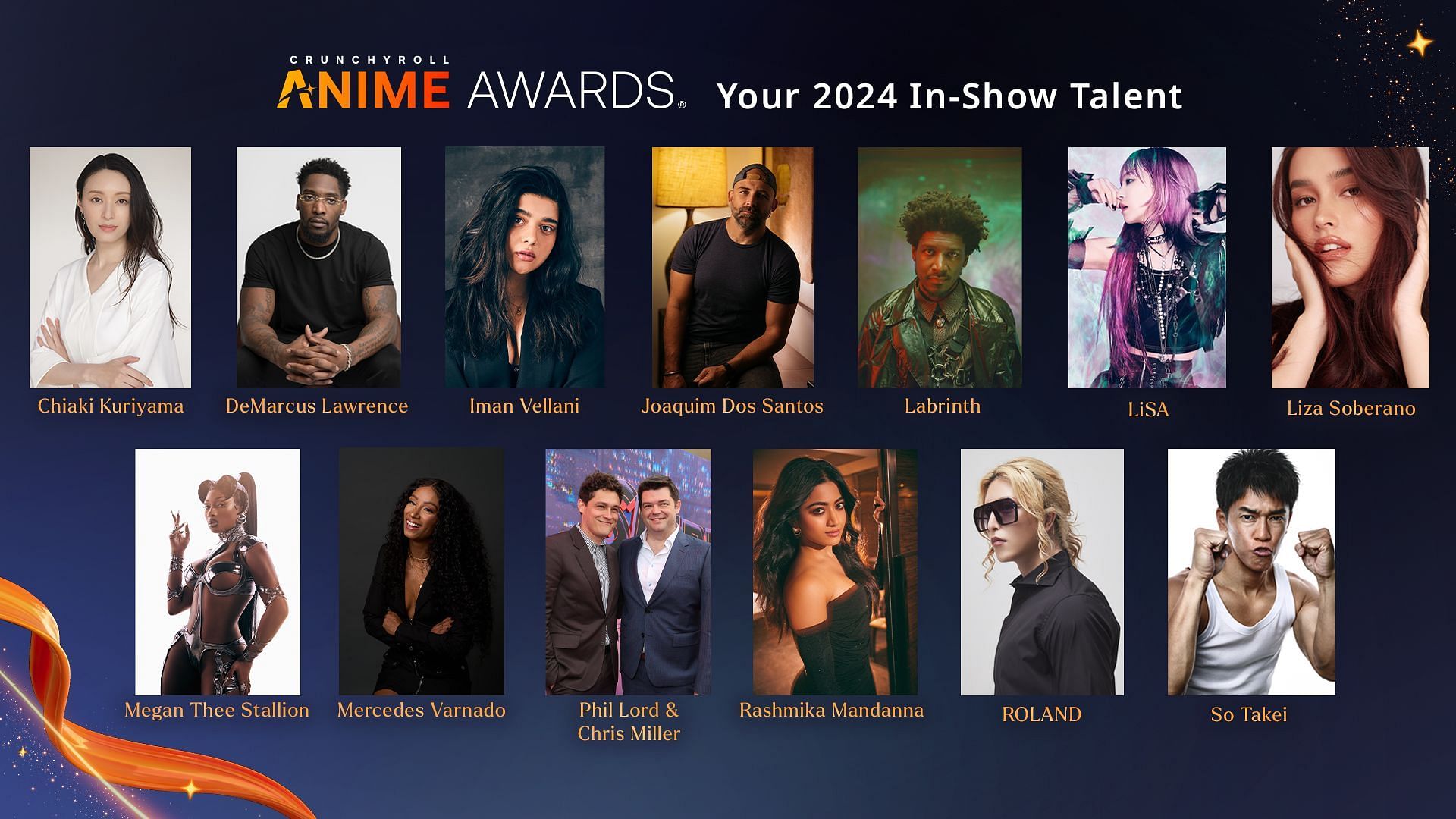 In-Show Talent for the Anime Awards (Image via Crunchyroll)