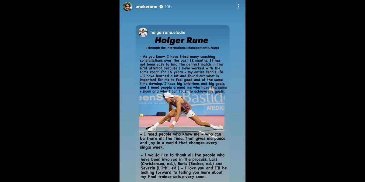 A screengrab of Aneke Rune&#039;s Instagram story.