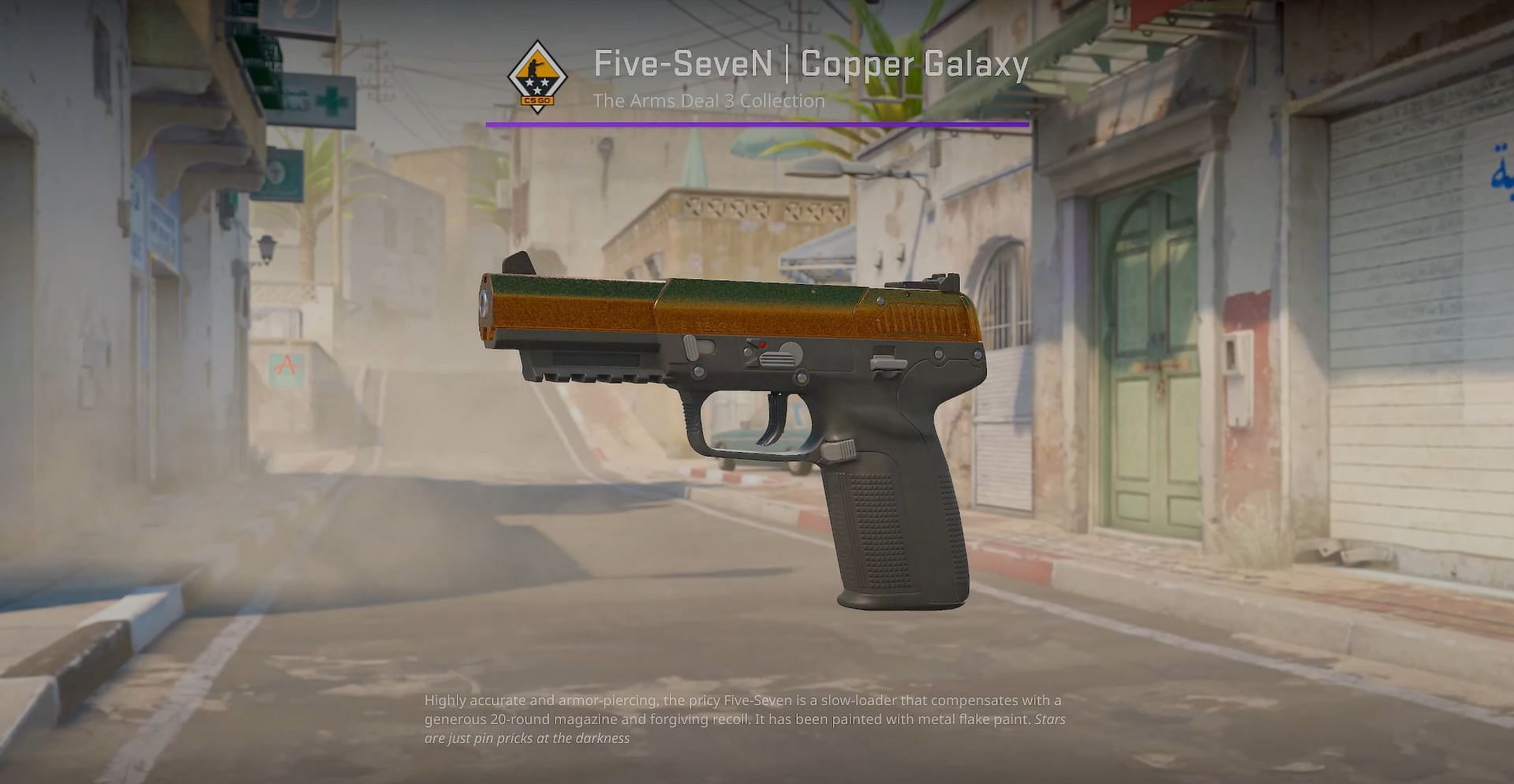 Five-SeveN Copper Galaxy (Image via Valve || YouTube/covernant)