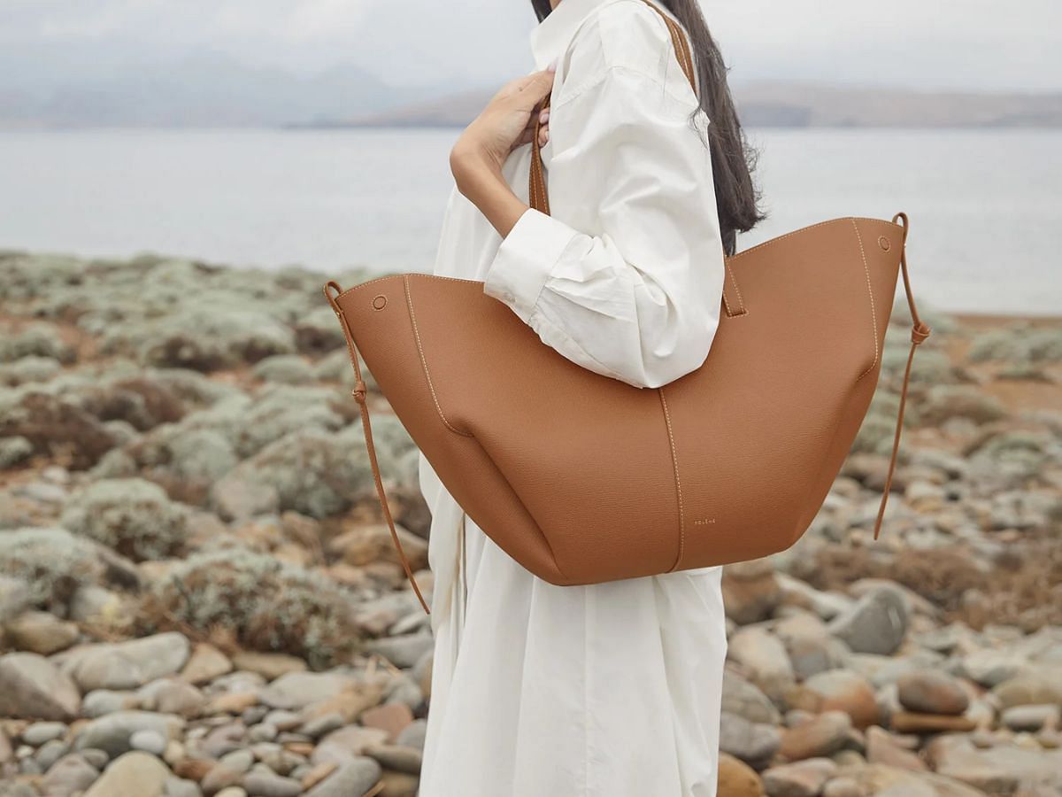 Polene Paris bags: Cyme Camel Textured Leather (Image via Polene Paris)