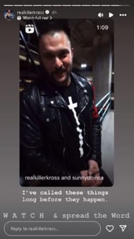 Screengrab of Karrion Kross' Instagram Story.